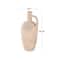 18" Beige Ceramic Antique Style Distressed Vase with Handles